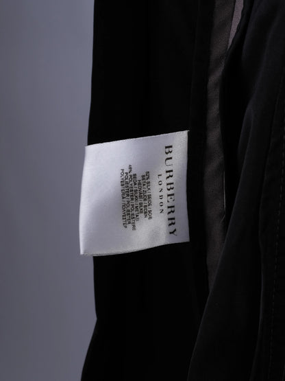 Excellent Burberry Gray Silk Trench Coat with Belted Waist