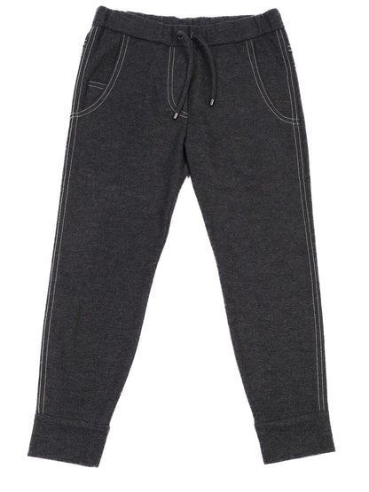 NEW Brunello Cucinelli Gray Cashmere Pants Size S with Drawstring