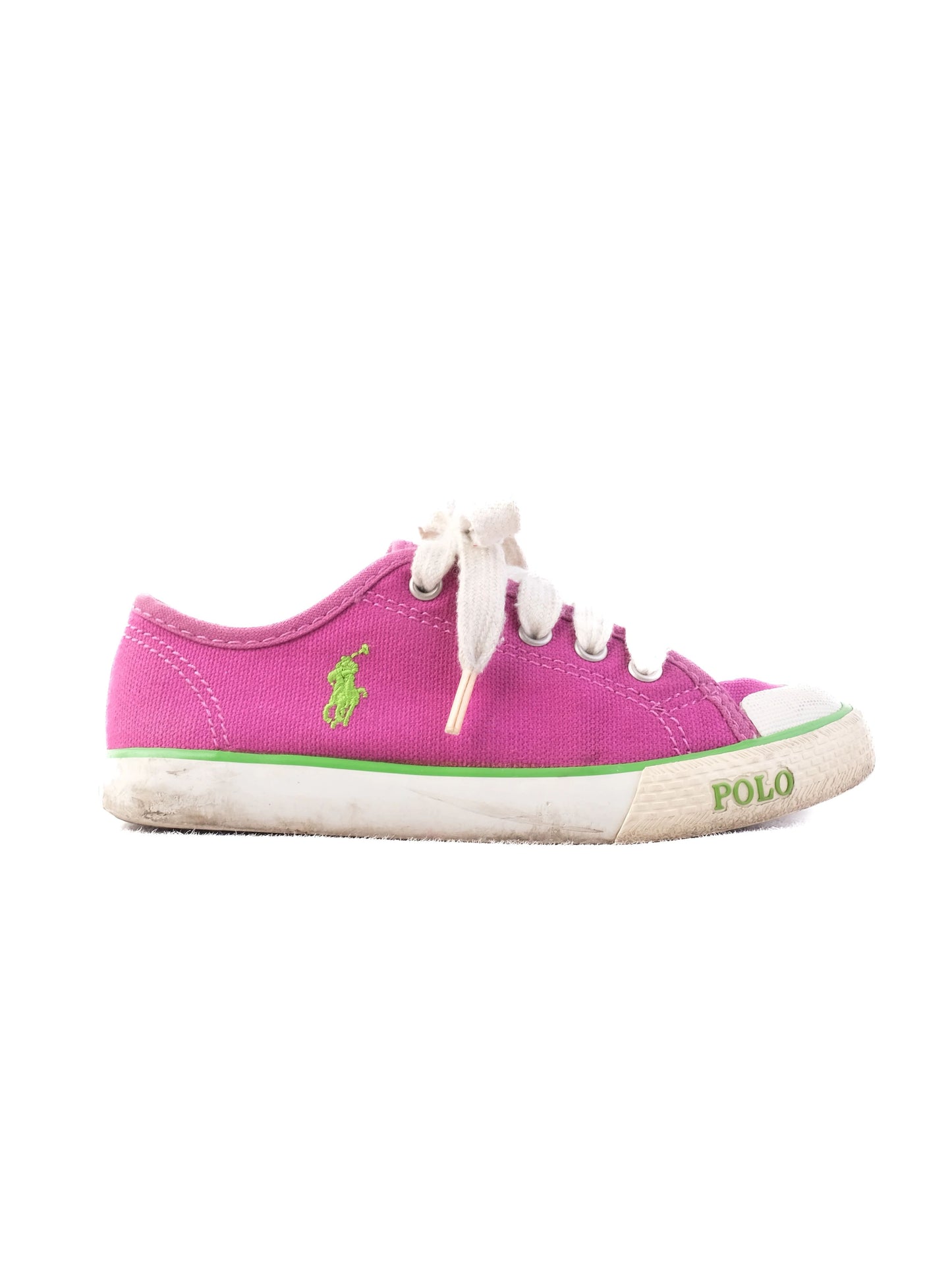 average condition polo ralph lauren purple sneakers for kids size 26