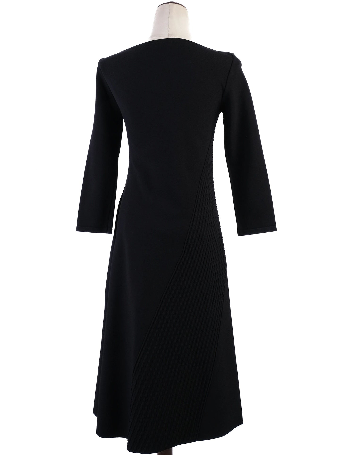 excellent roberto cavalli black viscose dress size m long sleeve