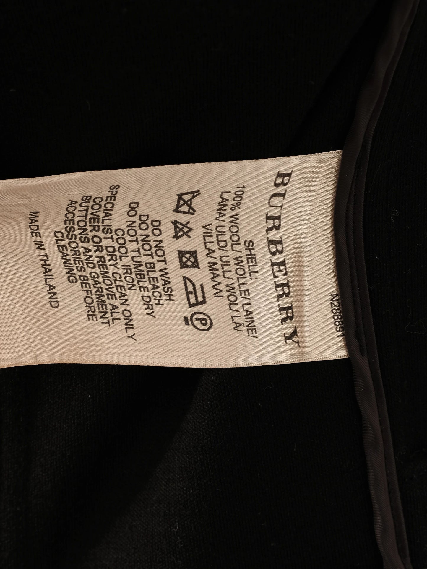 excellent burberry black wool dress size s with zipper details