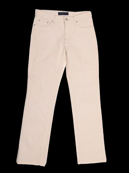Trussardi Women's White Cotton Pants Size L Excellent Condition