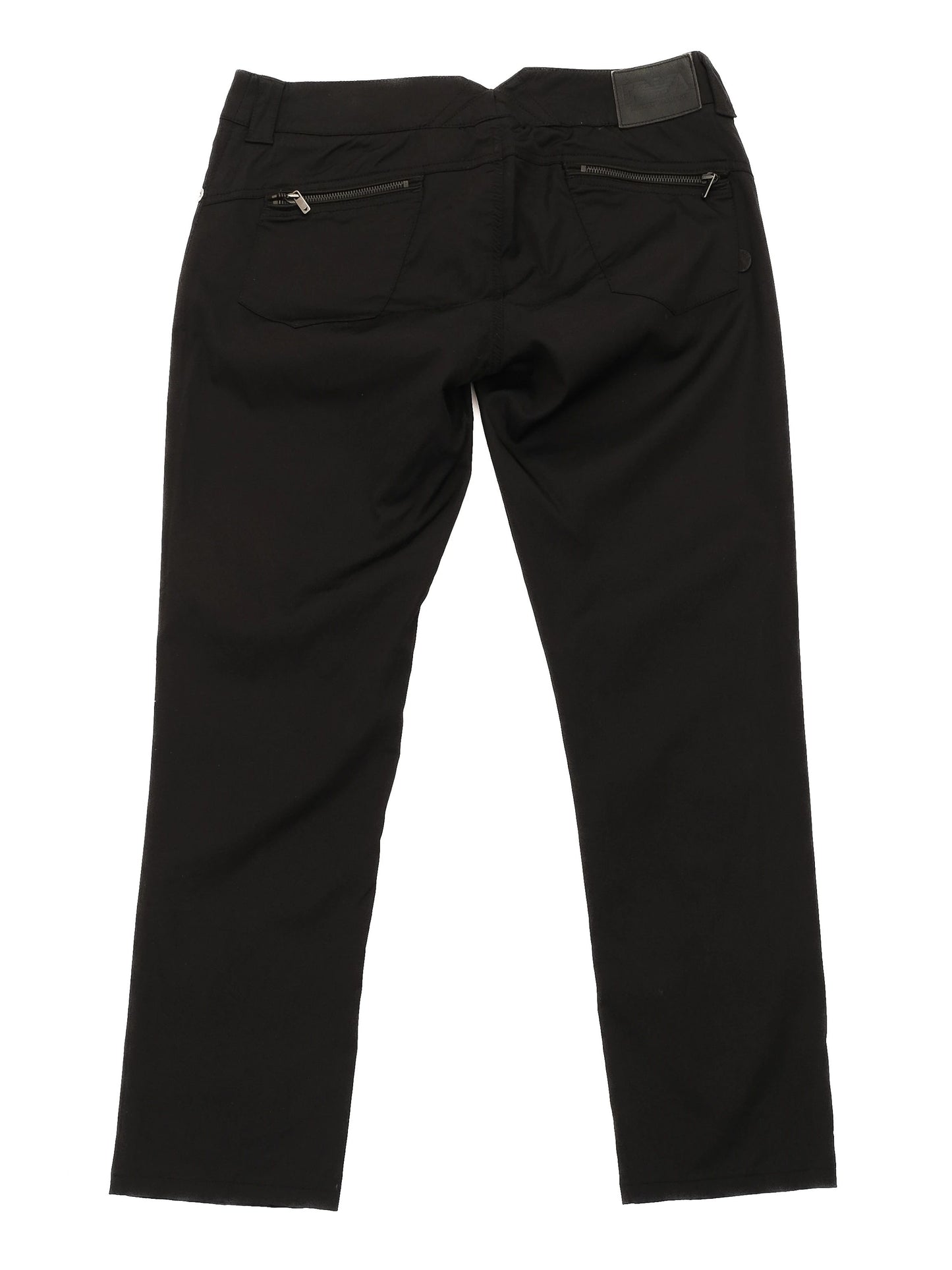 excellent emporio armani black viscose pants size l for women