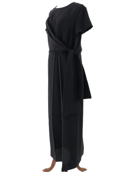 Excellent Cos Black Wrap Dress Size L Women's Polyester