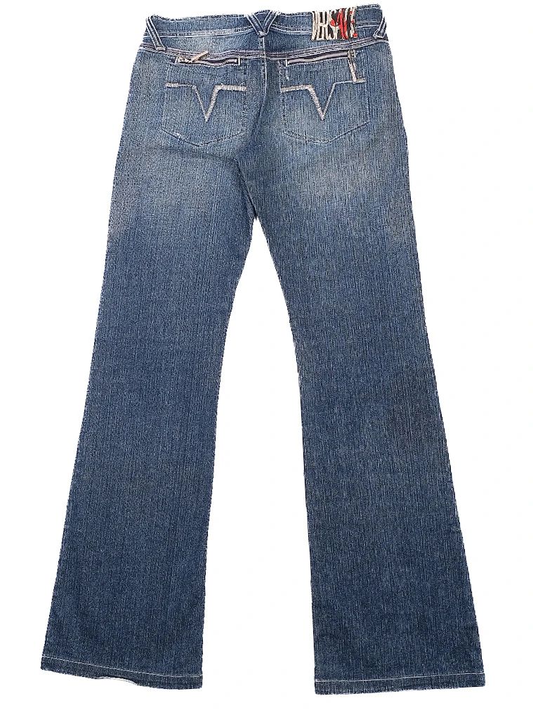 excellent versace jeans couture blue cotton jeans size m