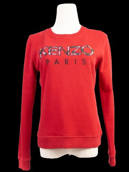 Excellent Kenzo Red Sweatshirt Cotton Women Long Sleeve KENZO PARIS