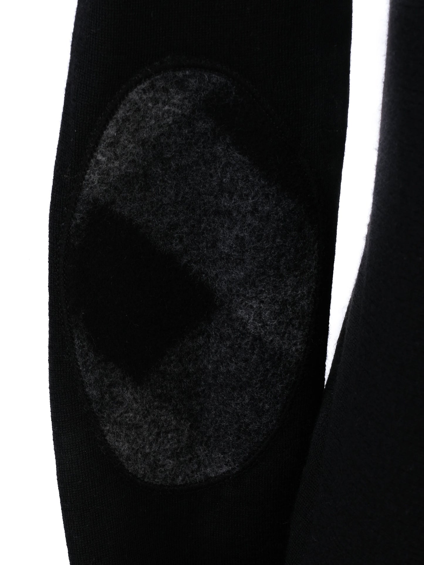 excellent burberry black wool sweater with elbow patches size s