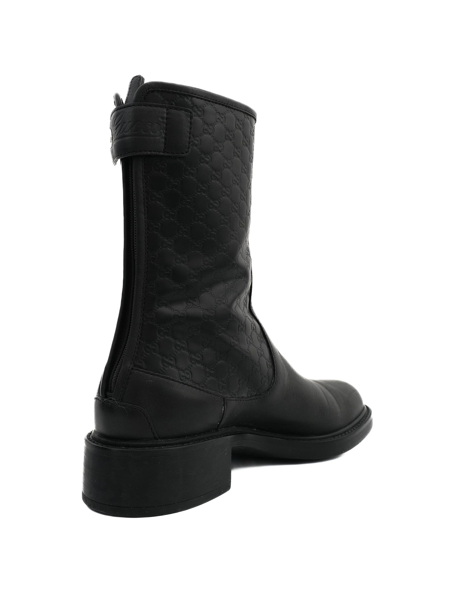gucci women's black leather boots size 35.5 - perfect condition