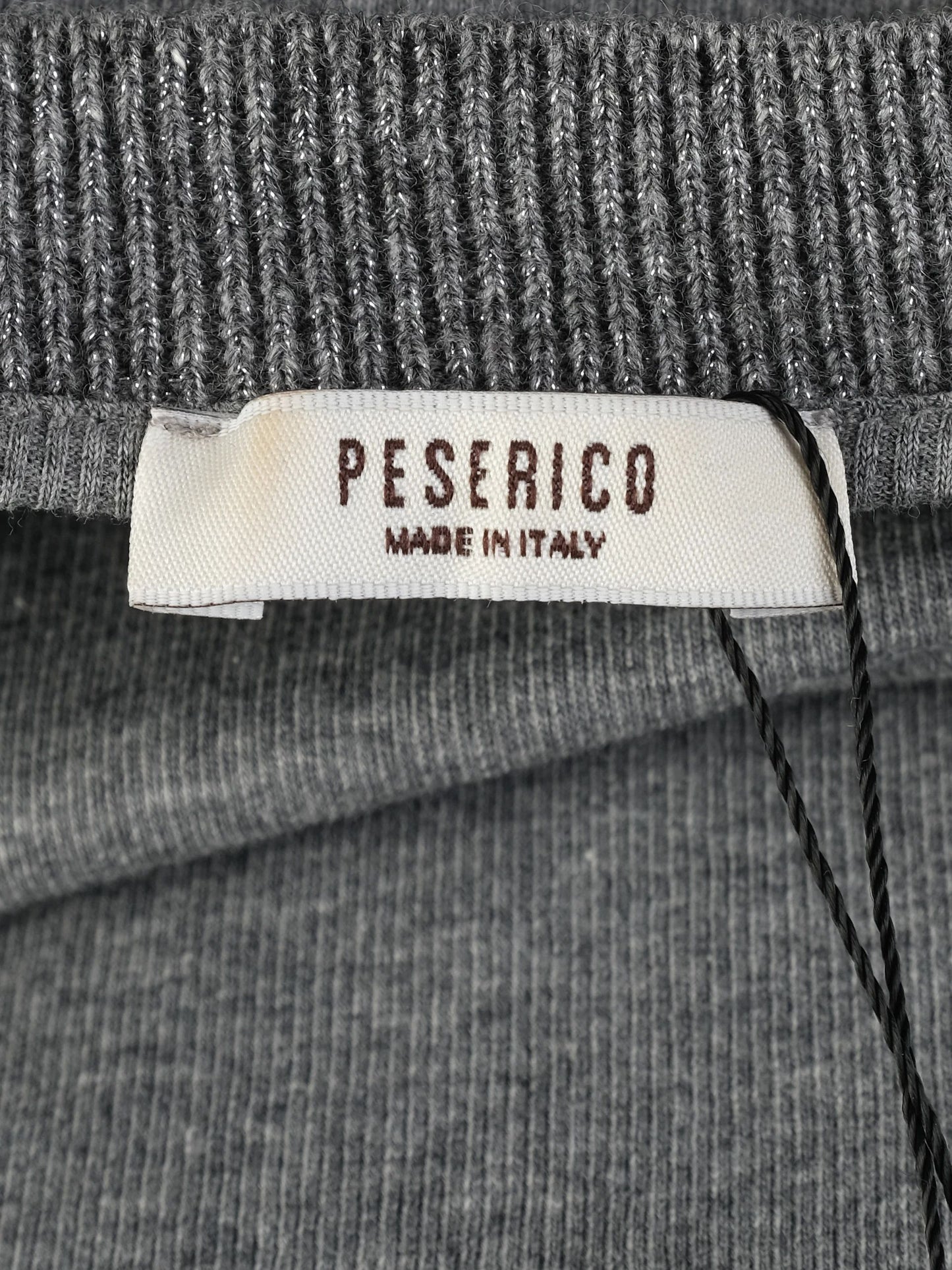 excellent peserico gray wool long sleeve top size l