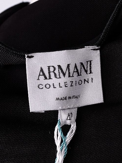 new armani collezioni black sleeveless top size s with embellishments