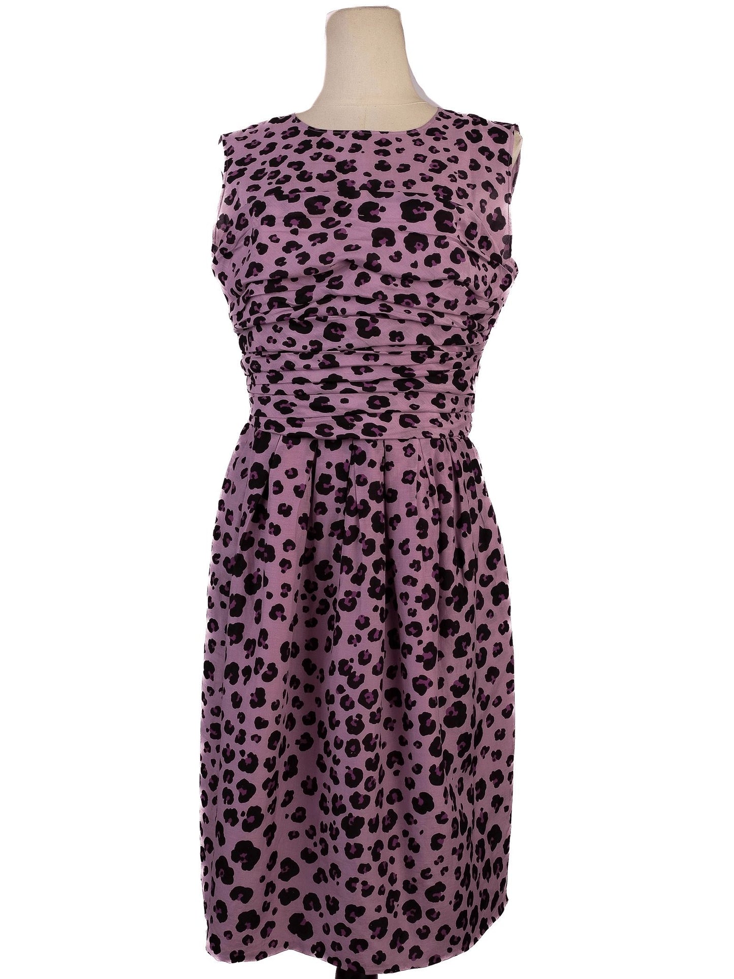 moschino pink silk womenõs dress l leopard print sleeveless