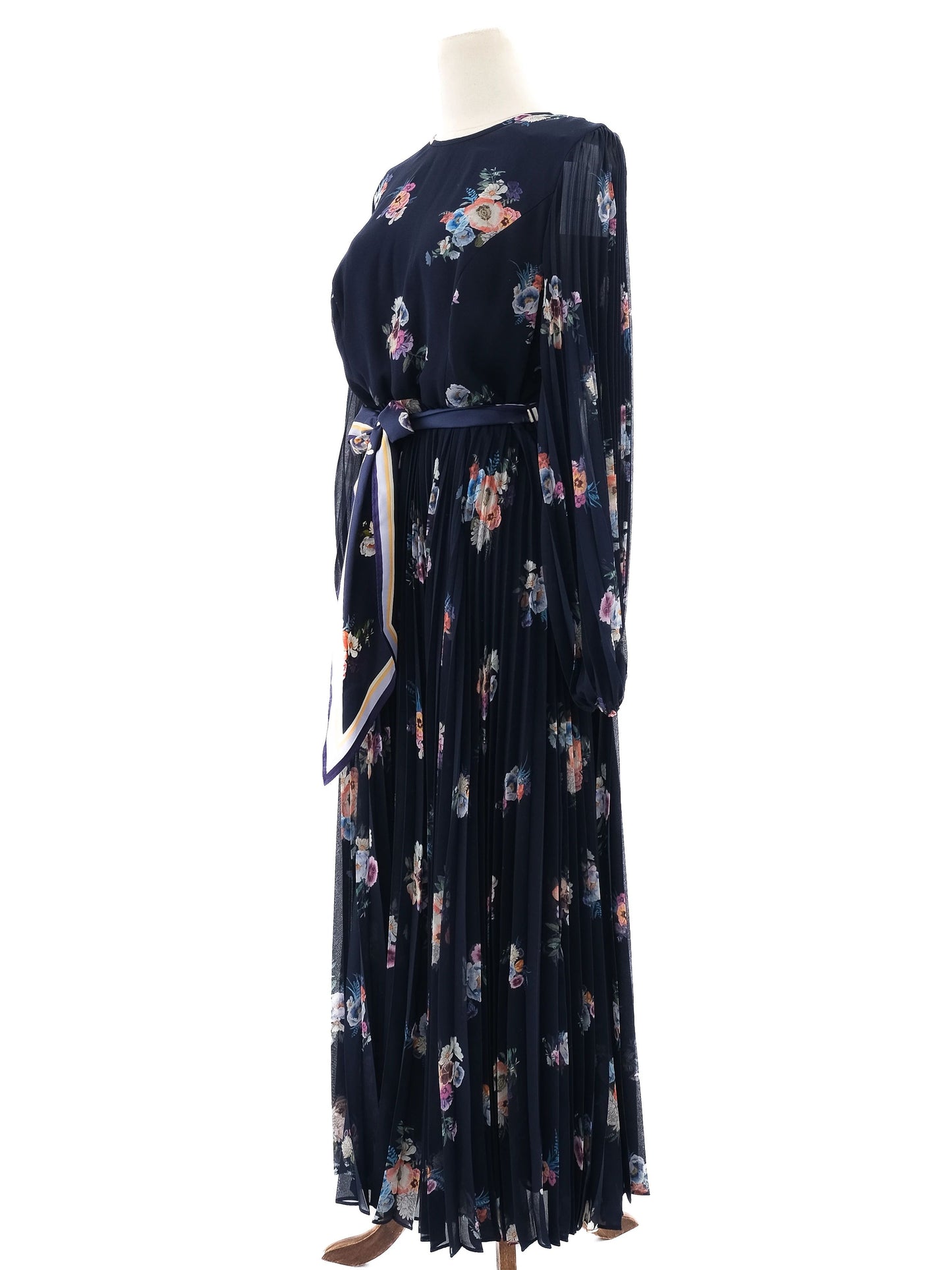 new zimmerman floral maxi dress blue polyester size l