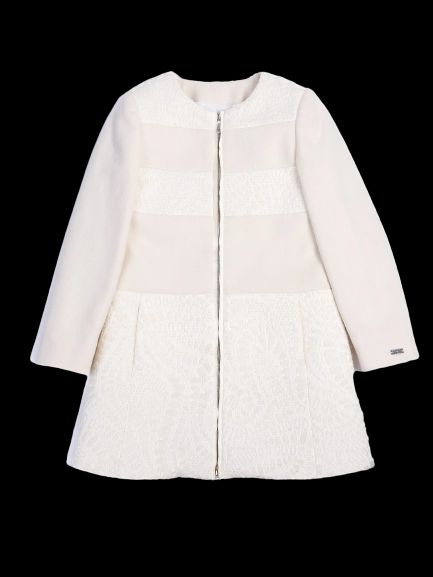 Excellent Richmond White Wool Coat for Kids, Size 8