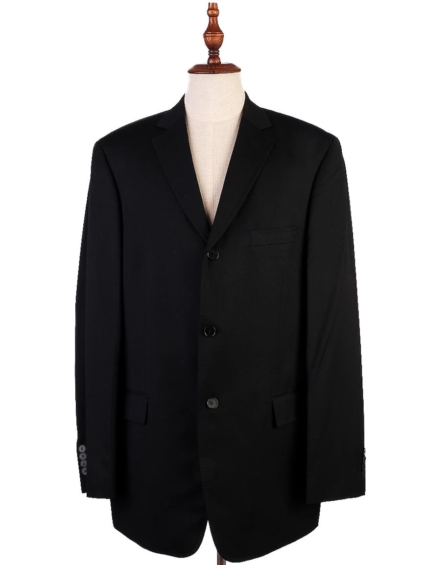good vitale barberis canonico black cashmere wool suit jacket size l
