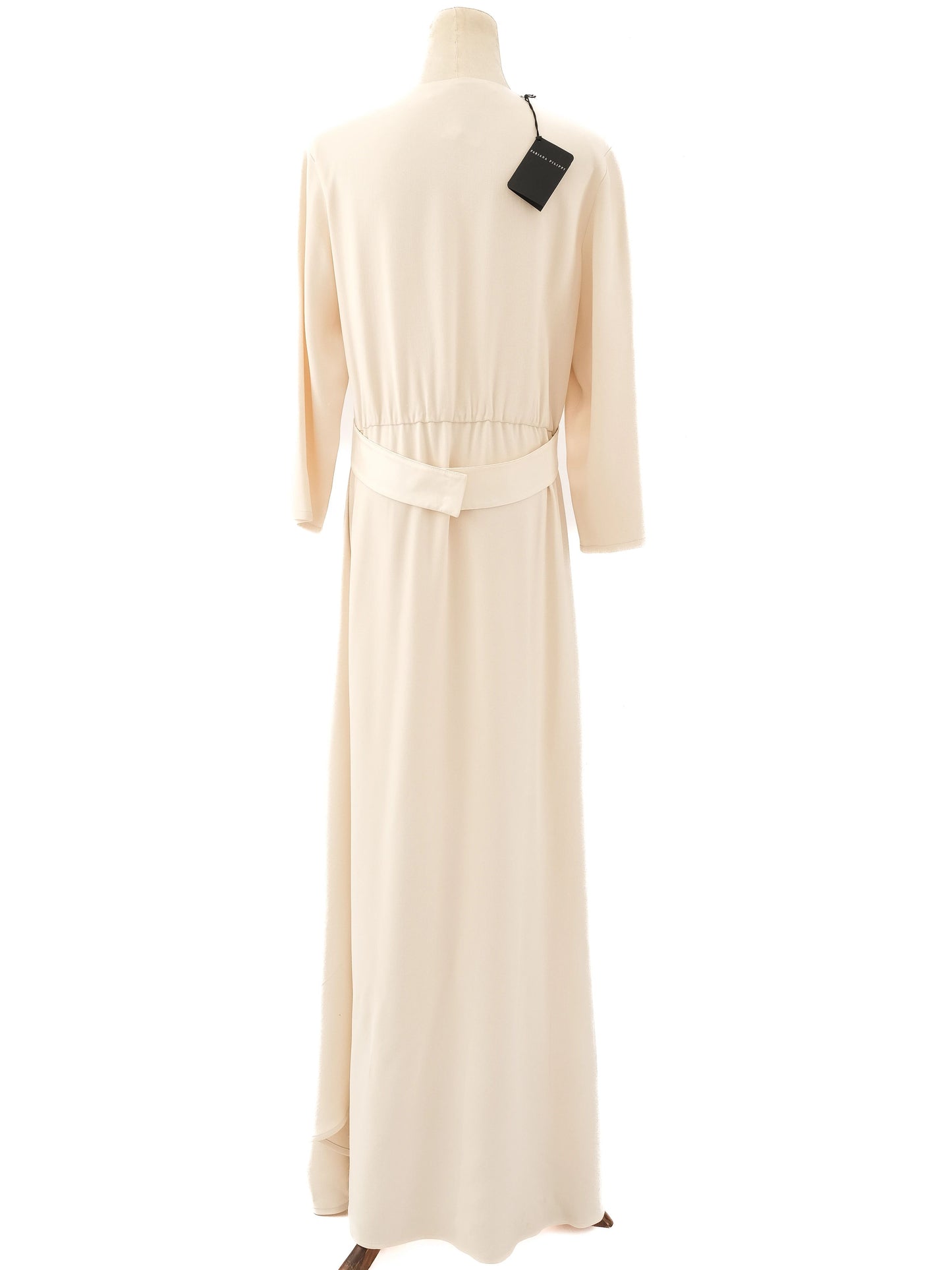 new fabiana filippi yellow viscose dress long sleeve v-neck