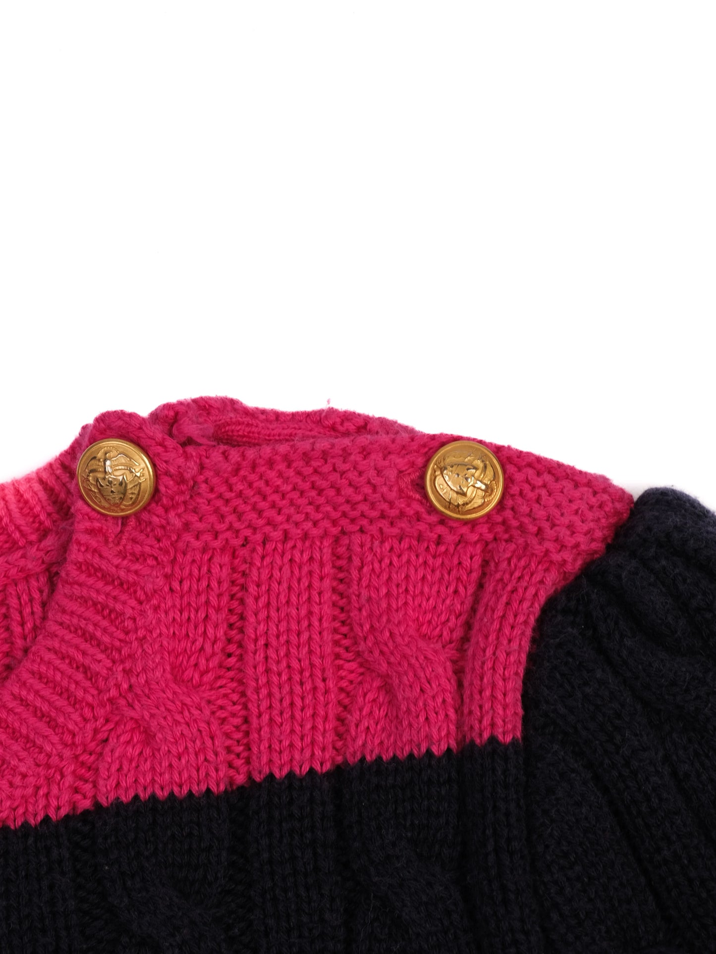 excellent ralph lauren pink cable-knit wool sweater size 6 for kids