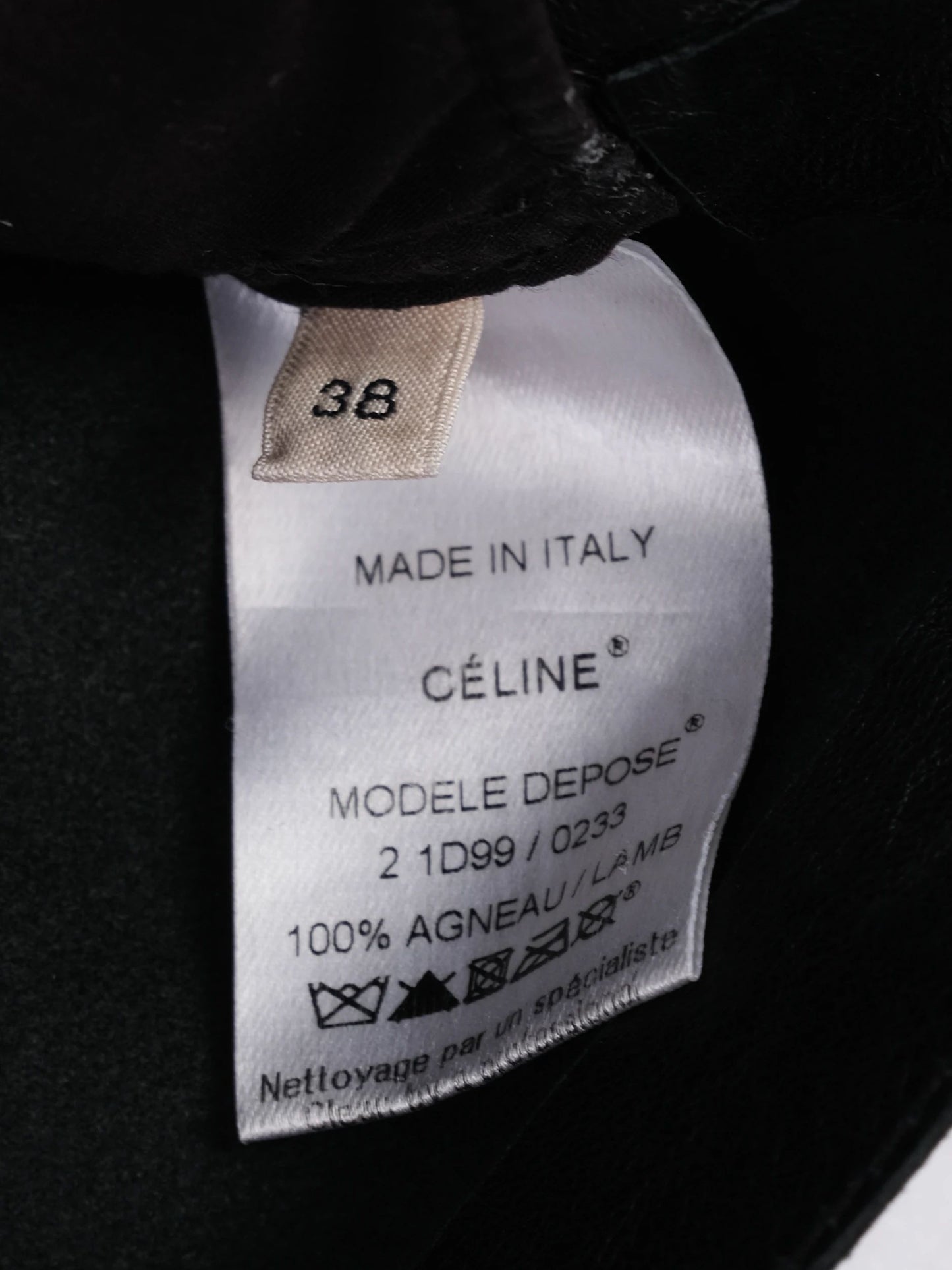 celine black leather shorts with red drawstring size 38 excellent