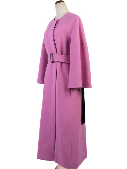 NEW Mantu Pink Wool Coat with Belt Size M