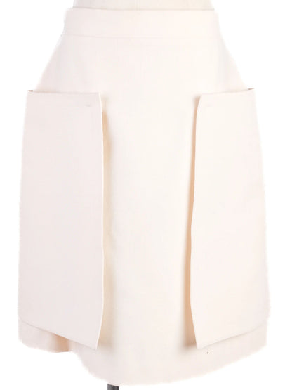 Excellent Fendi WomenÕs Orange Wool Skirt with Pockets Size L