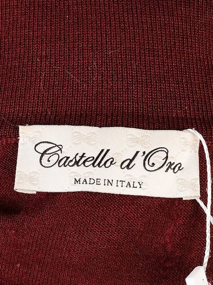 Excellent Castello d'Oro Red Wool Long Sleeve Sweater Size M