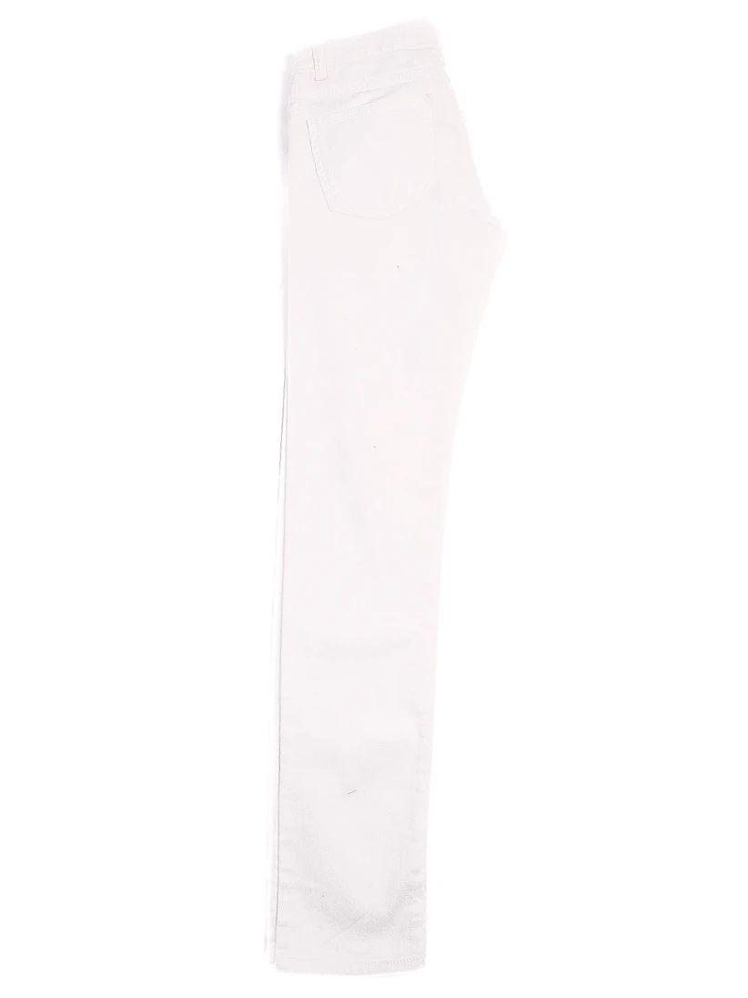 perfect isaia women's white cotton jeans size m