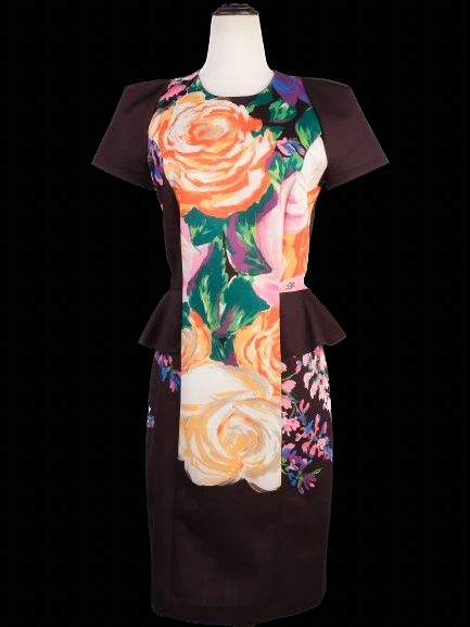 excellent blumarine floral print dress size n/a polyester women