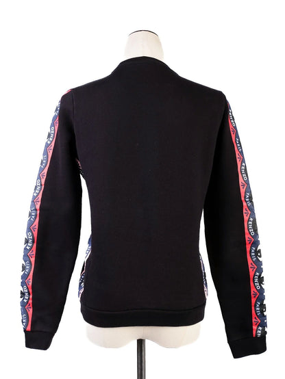 Excellent Kenzo Black Sweatshirt S Eye Design Colorful Stripes