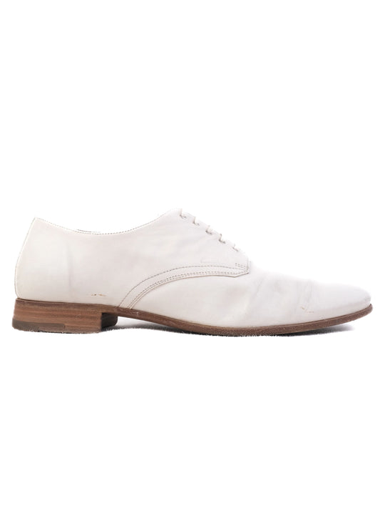 Average Condition Saint Laurent White Fabric Dress Shoes Size 43
