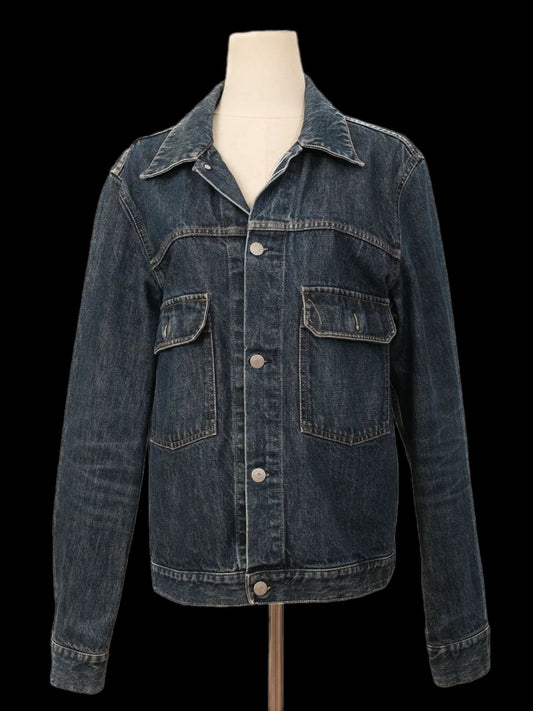 Excellent Helmut Blue Denim Jacket Cotton Size L for Men
