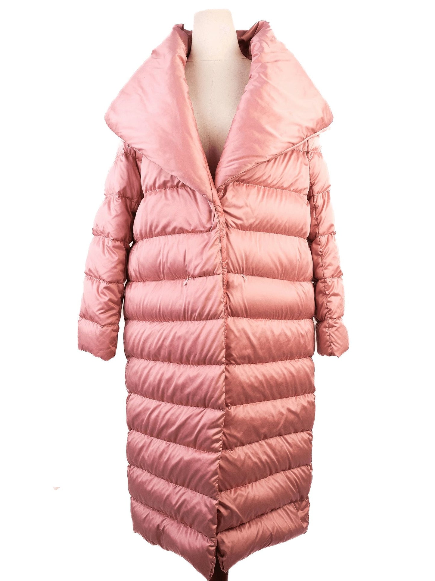 average herno pink quilted puffer coat size m women's