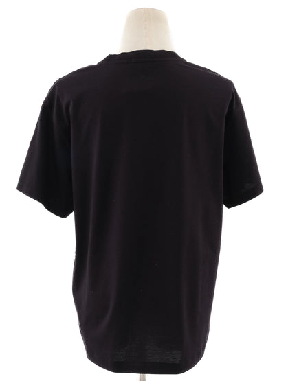 Excellent Moncler Black Floral Pattern T-Shirt Size M Women