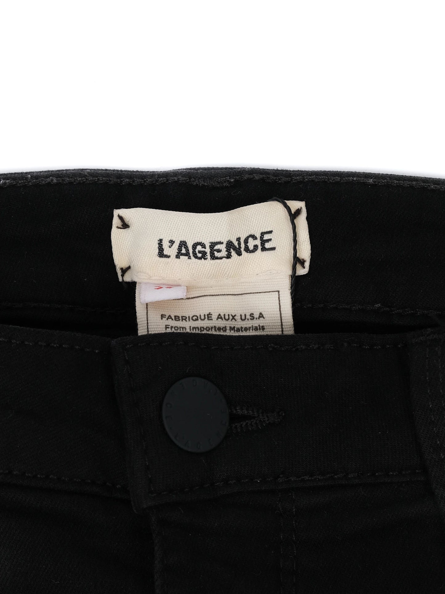 excellent l'agence black pants size s with decorative embellishments