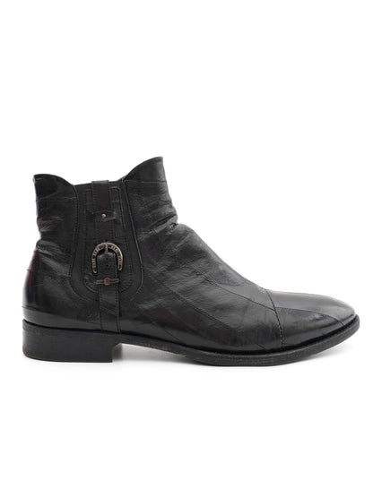 Excellent Fabi Black Leather Ankle Boots Size 43 with Zipper
