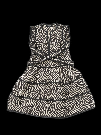 Excellent Dsquared2 Sleeveless Dress Zebra Print Size S Made in Italy
