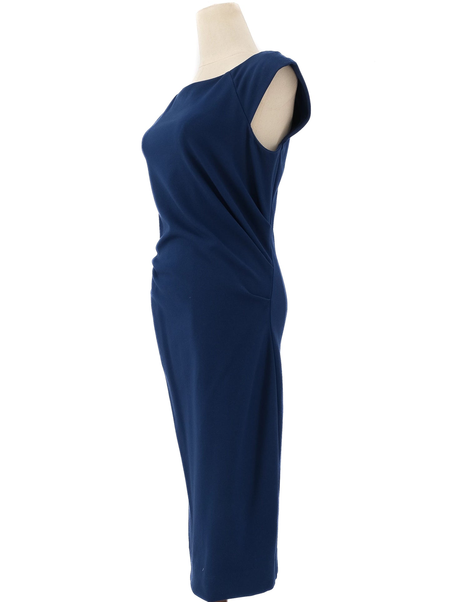 excellent diane von furstenberg blue sleeveless dress size l