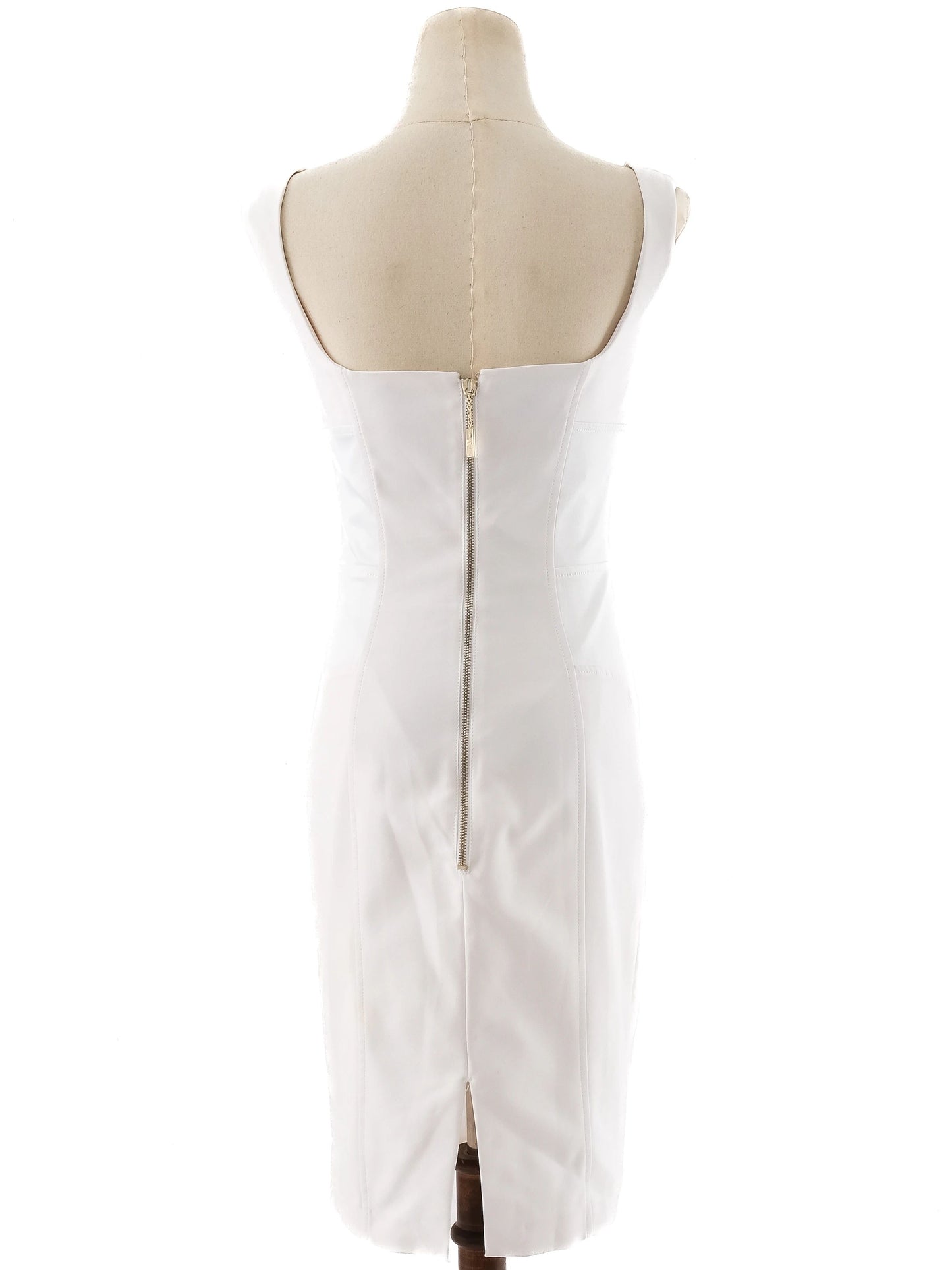 elisabetta franchi white sleeveless dress size m excellent condition