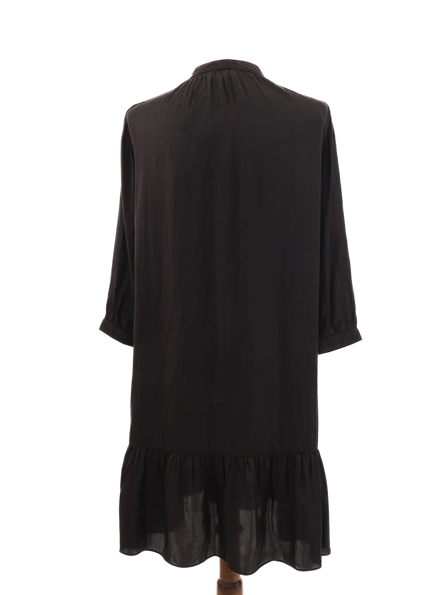 excellent zadig&voltaire black dress xs ruffled long sleeve