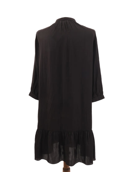 Excellent Zadig&Voltaire Black Dress XS Ruffled Long Sleeve
