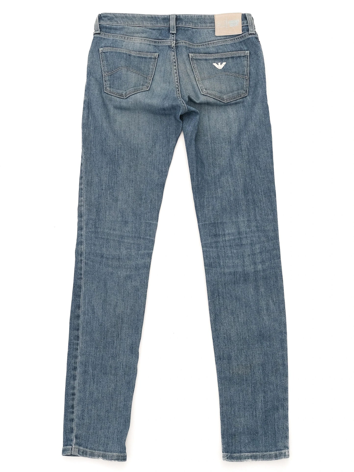 excellent armani jeans blue polyester kids size xs - aj established 1981