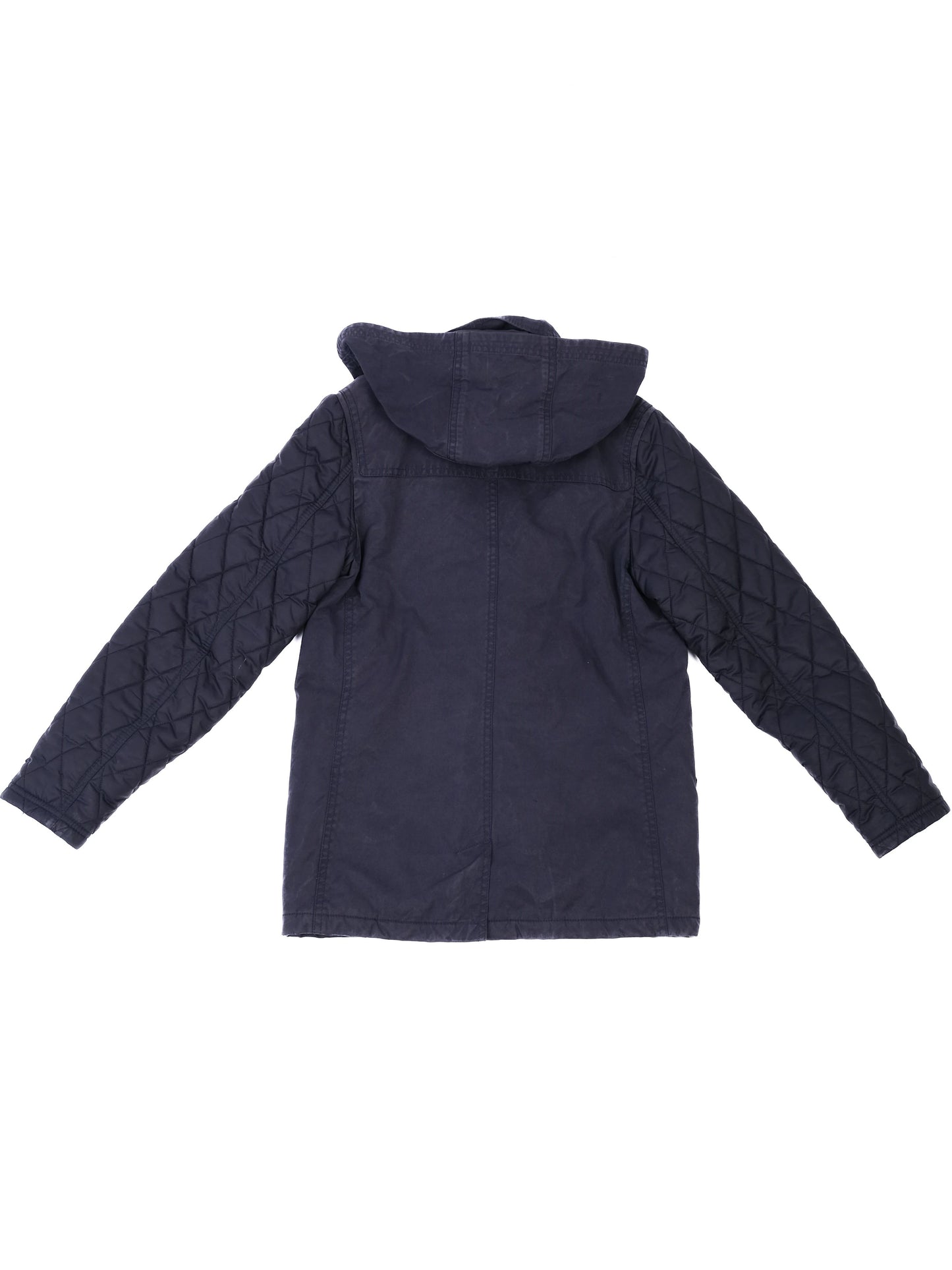 excellent burberry blue quilted hooded jacket for kids size 12