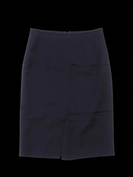 excellent bgn first navy blue wool pencil skirt size m