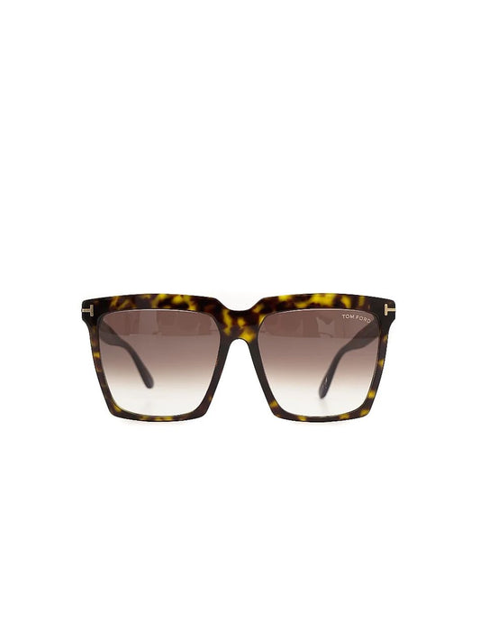 Excellent Tom Ford Tortoiseshell Square Sunglasses Gradient Lenses