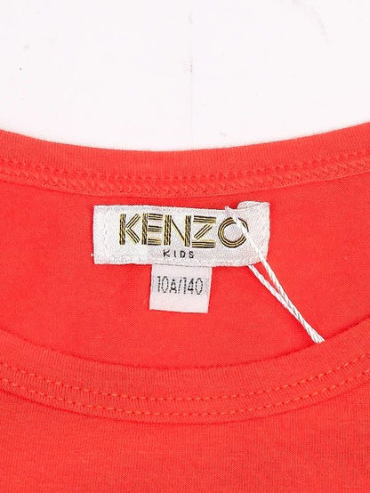 Excellent Kenzo Kids Red T-Shirt Size 10 Floral Design Modal