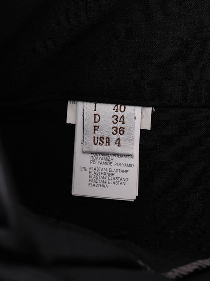 Perfect Brunello Cucinelli Black Wool Pants Size S with Belt