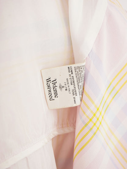 Excellent Vivienne Westwood Pink Plaid Wrap Dress Size L Viscose