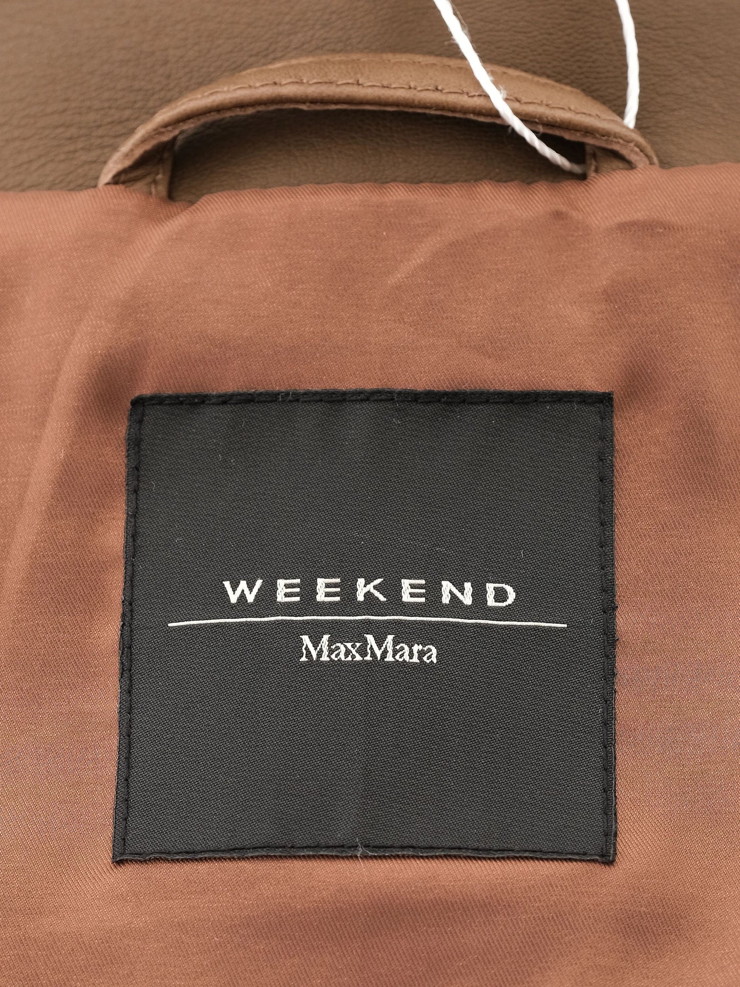 excellent weekend maxmara orange polyester women's coat size l