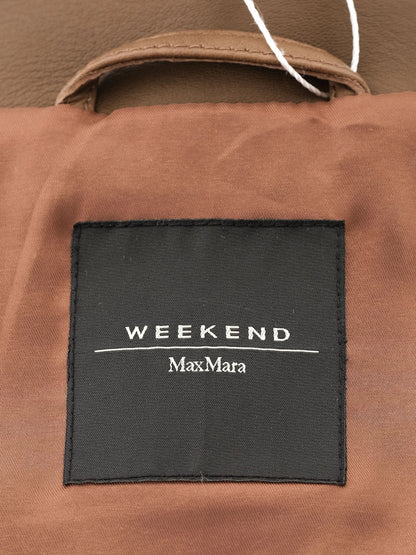 Excellent Weekend MaxMara Orange Polyester Women's Coat Size L