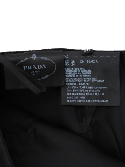 Excellent Prada Black Viscose Skirt Size M - Women's Luxury Wear