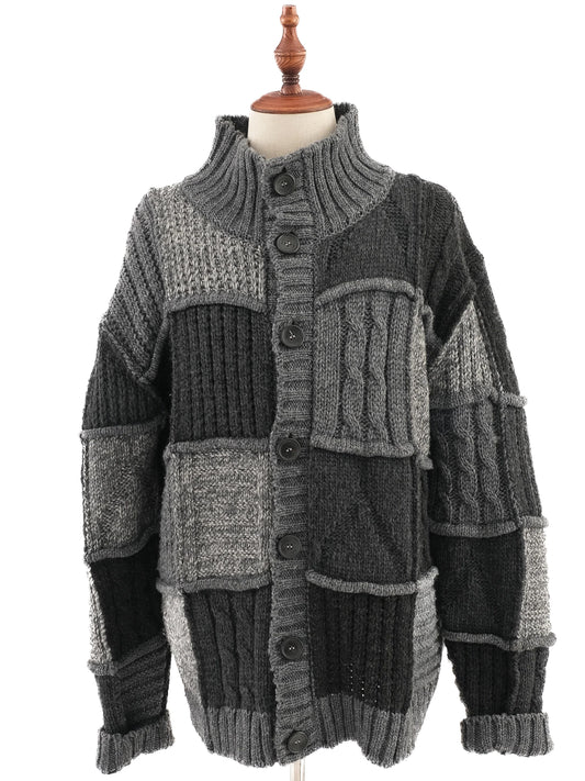 Excellent Bugatti Gray Wool Knitted Cardigan Size XXL