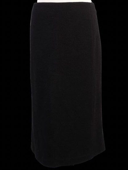Excellent Moschino Black Wool Pencil Skirt Size M